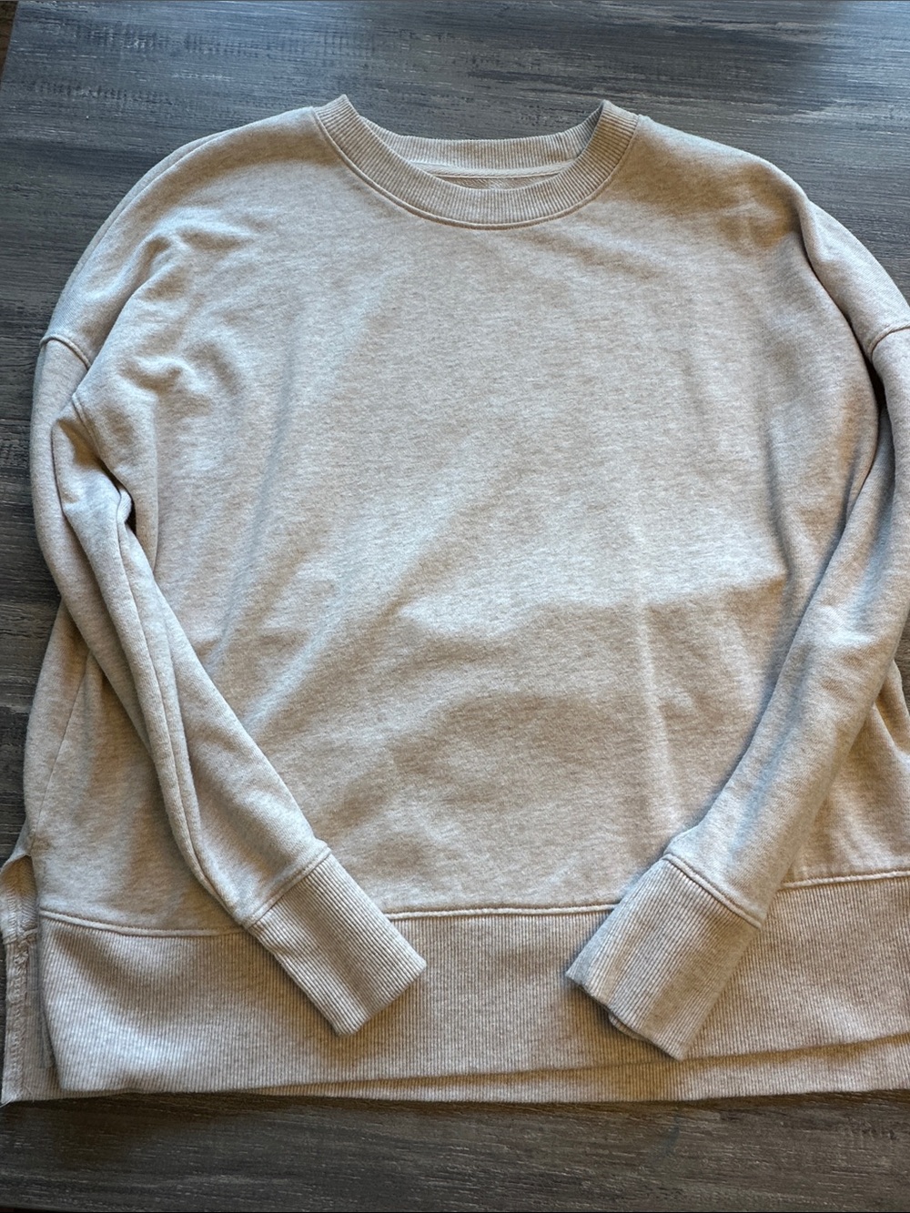Time and Tru Women’s Crewneck Sweater in Light Gray